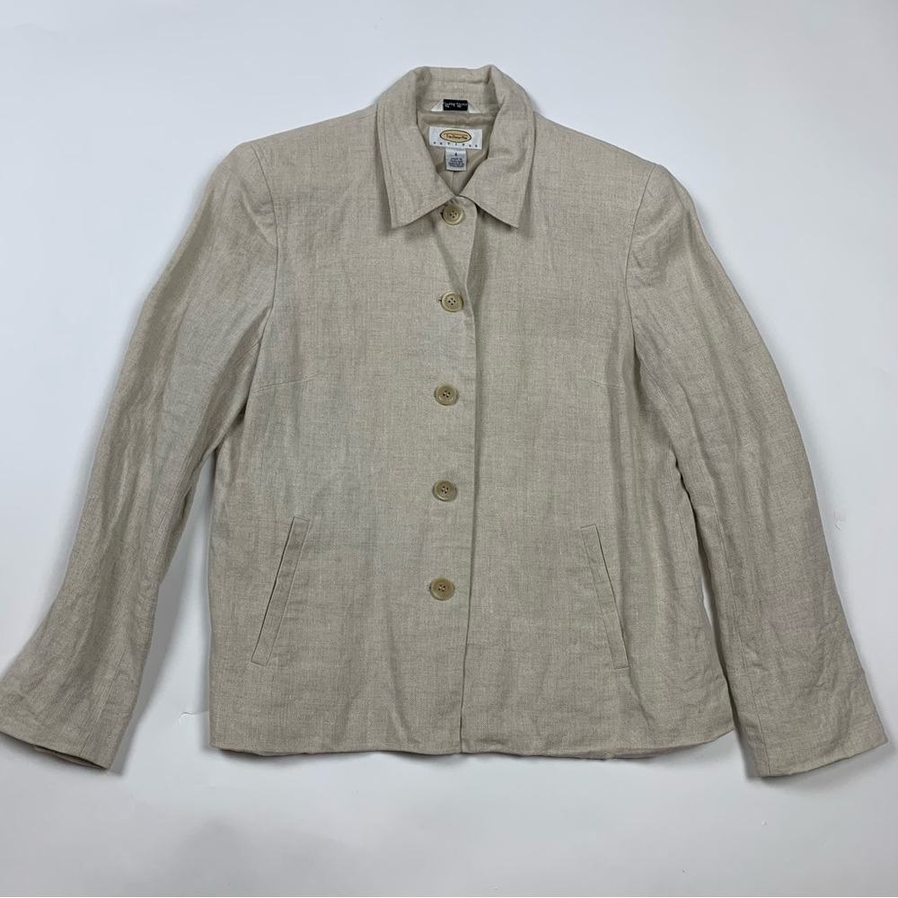Vintage Talbots 100% Linen Button Down Jacket